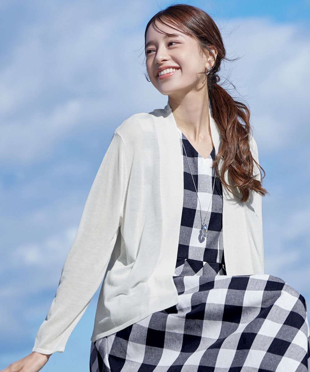 Tiaclasse L 【小倉優子さん着用・UVケア・接触冷感】ショートトッパーカーディガン 