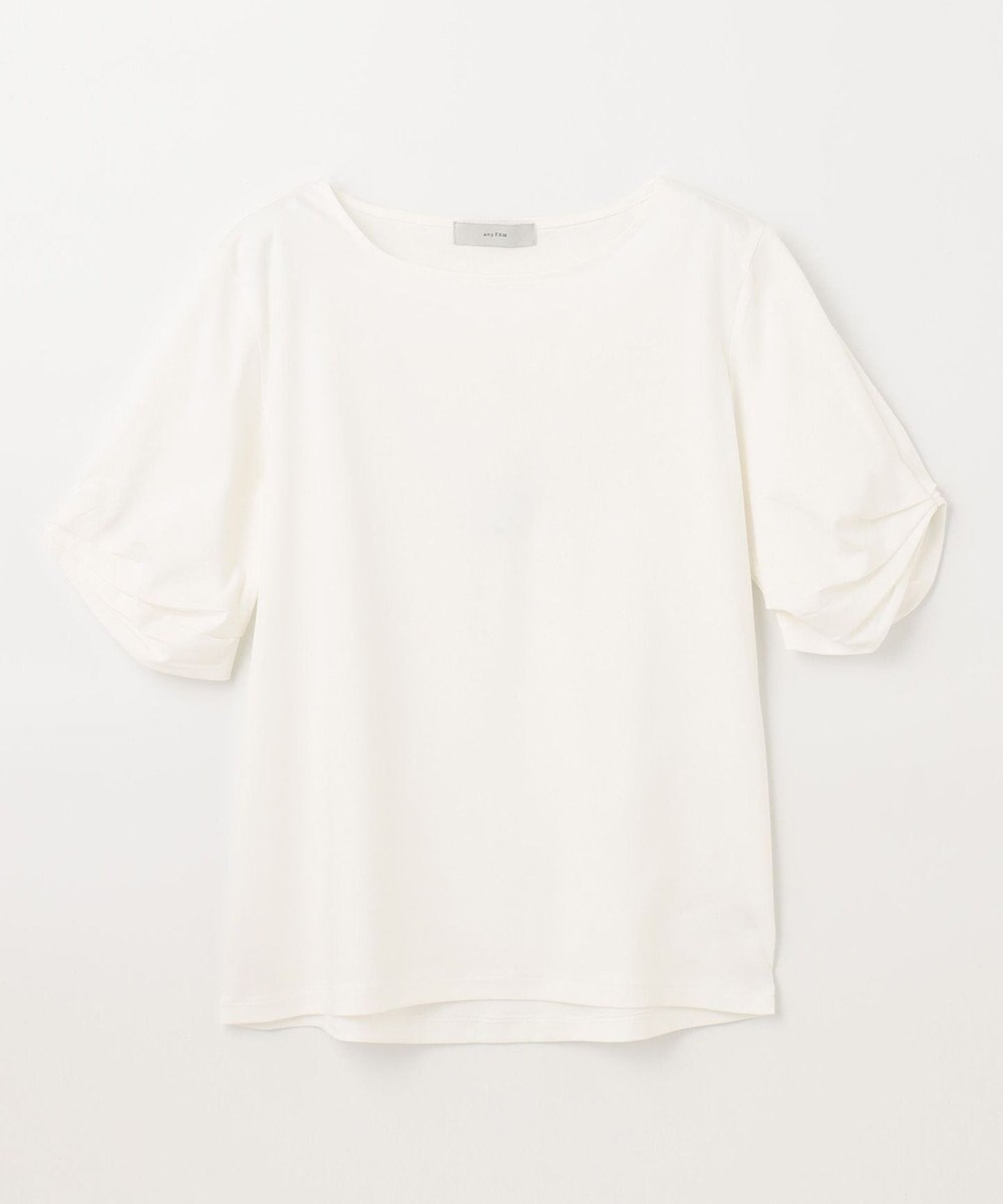 ANY 【接触冷感】シルケットスムース タックスリーブトップス 
