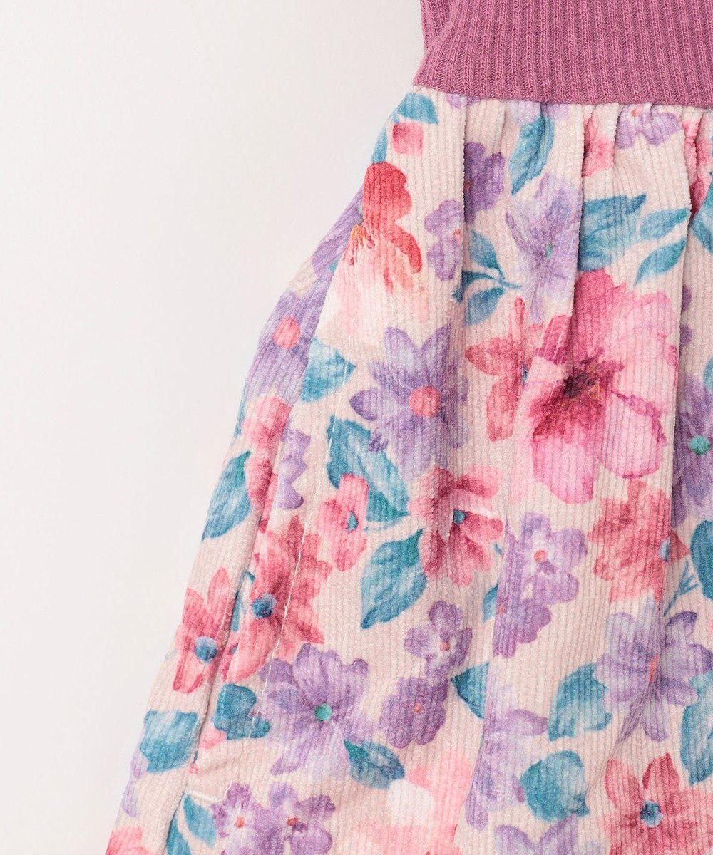 ANY KIDS 花柄ドッキングワンピース 