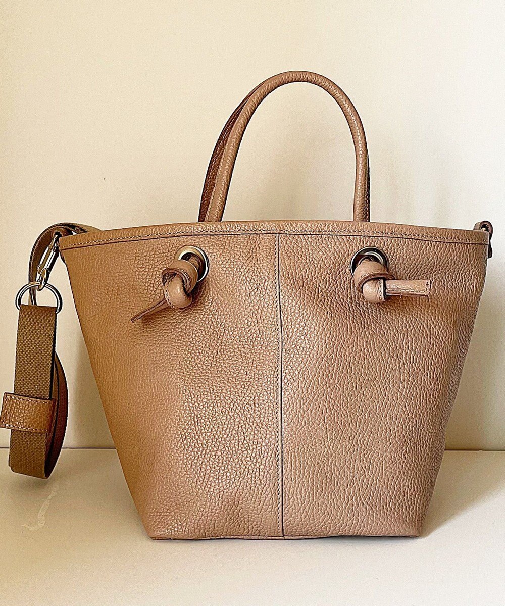 Hekhèr Le Style de Vie 【日本製 / 2WAY】シュリンクレザー ノットハンドバッグ 