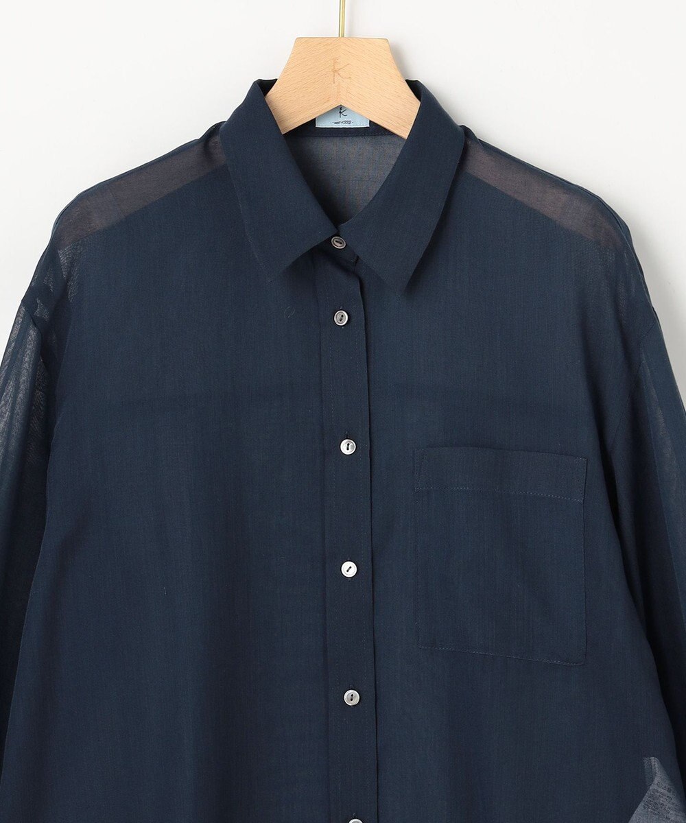 組曲 エアリーボイルシアー シャツ 