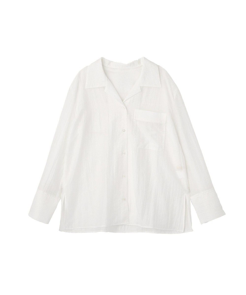 CRAFT STANDARD BOUTIQUE シアーオープンカラーシャツ 