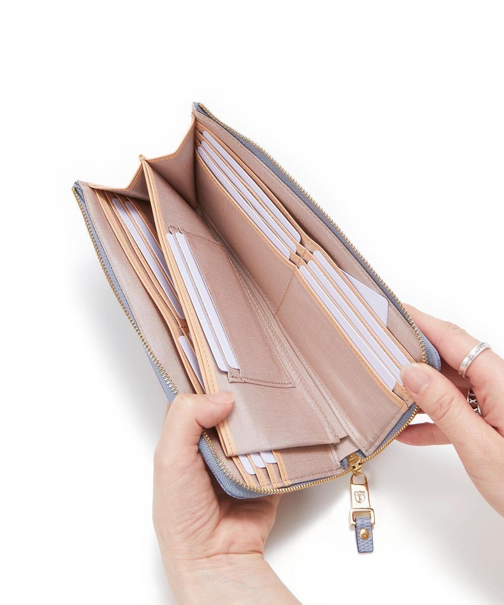 TOPKAPI 【TOPKAPI】イタリアンレザー リザード型押し Lファスナー長財布マチ付き LUCIA ルチア 