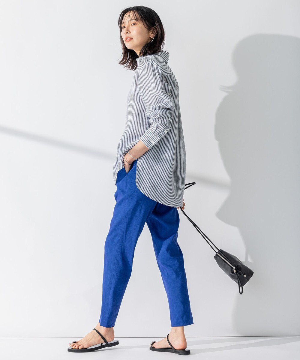 23区 【CLASSY. 9月号掲載/WEB限定カラーあり】LIBECO ベーシック シャツ 