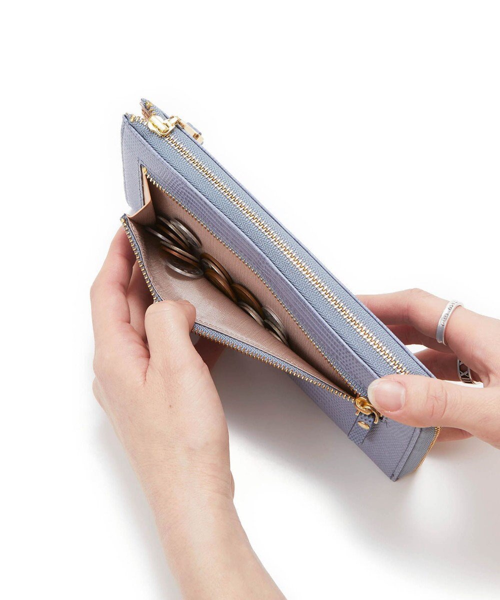 TOPKAPI 【TOPKAPI】イタリアンレザー リザード型押し Lファスナー長財布マチ付き LUCIA ルチア 