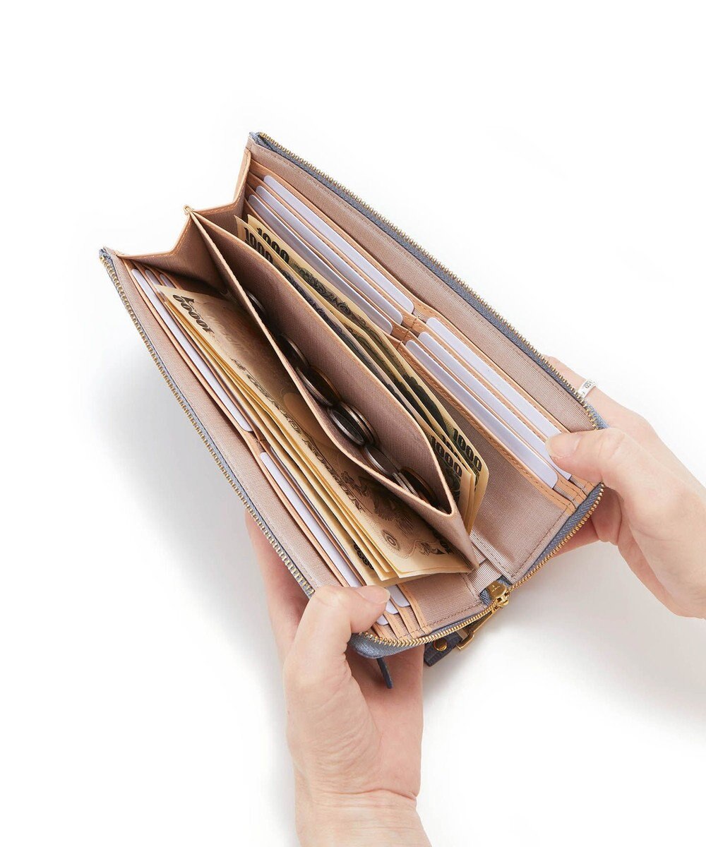 TOPKAPI 【TOPKAPI】イタリアンレザー リザード型押し Lファスナー長財布マチ付き LUCIA ルチア 