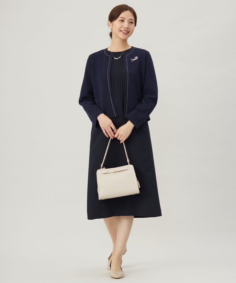 J.PRESS LADIES 【洗える】ノルディス2wayジョーゼット タックディテール ワンピース 