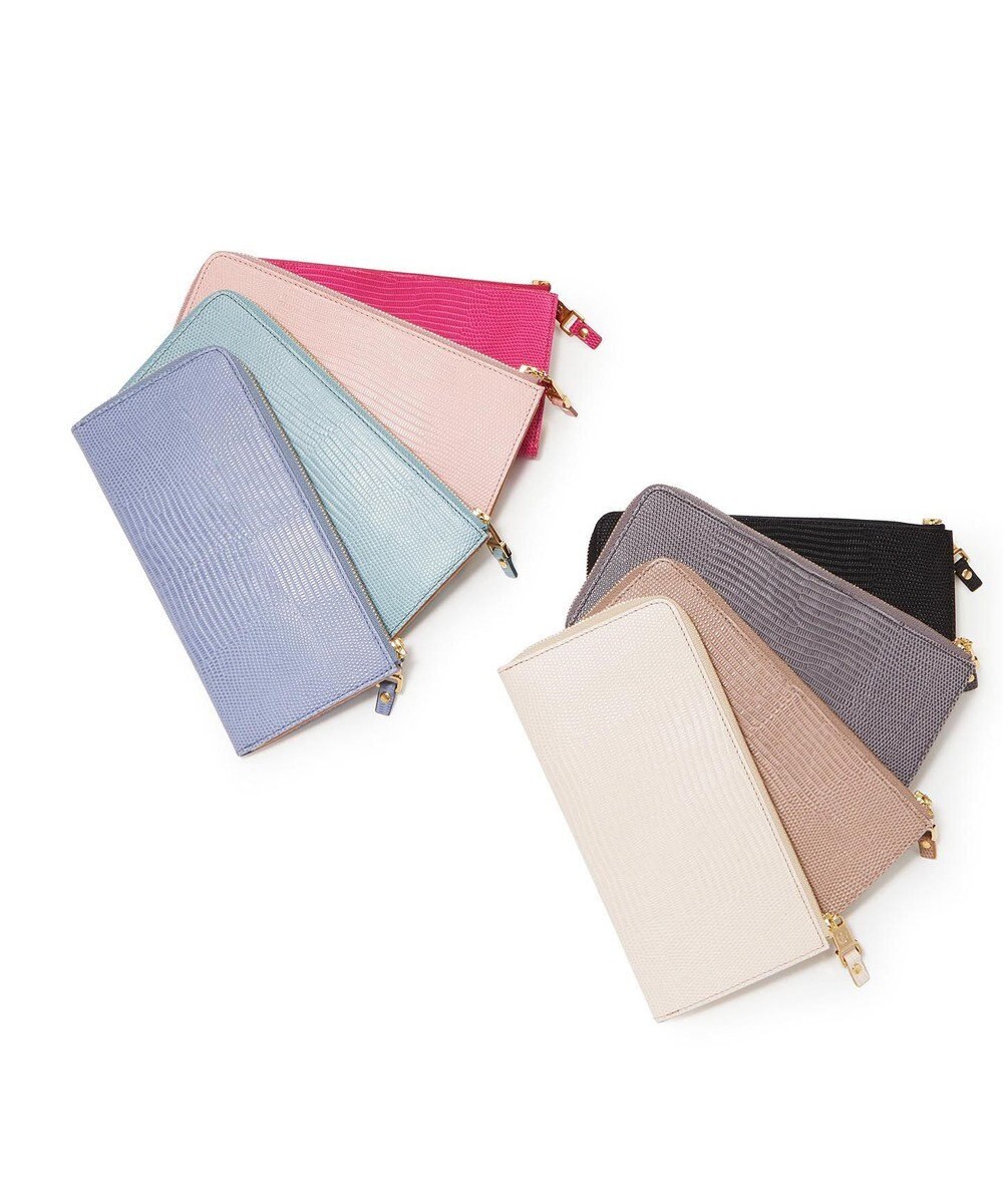 TOPKAPI 【TOPKAPI】イタリアンレザー リザード型押し Lファスナー長財布マチ付き LUCIA ルチア 