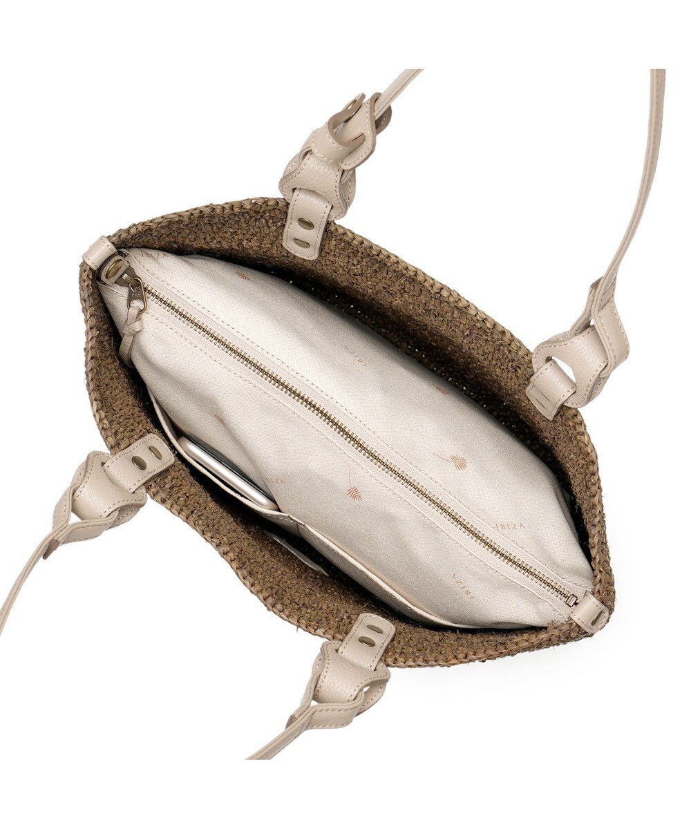 IBIZA ラフィア　セミショルダーバッグ（草木染め） 