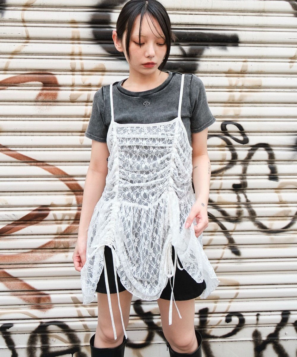 WEGO ドロストデザインキャミワンピース 