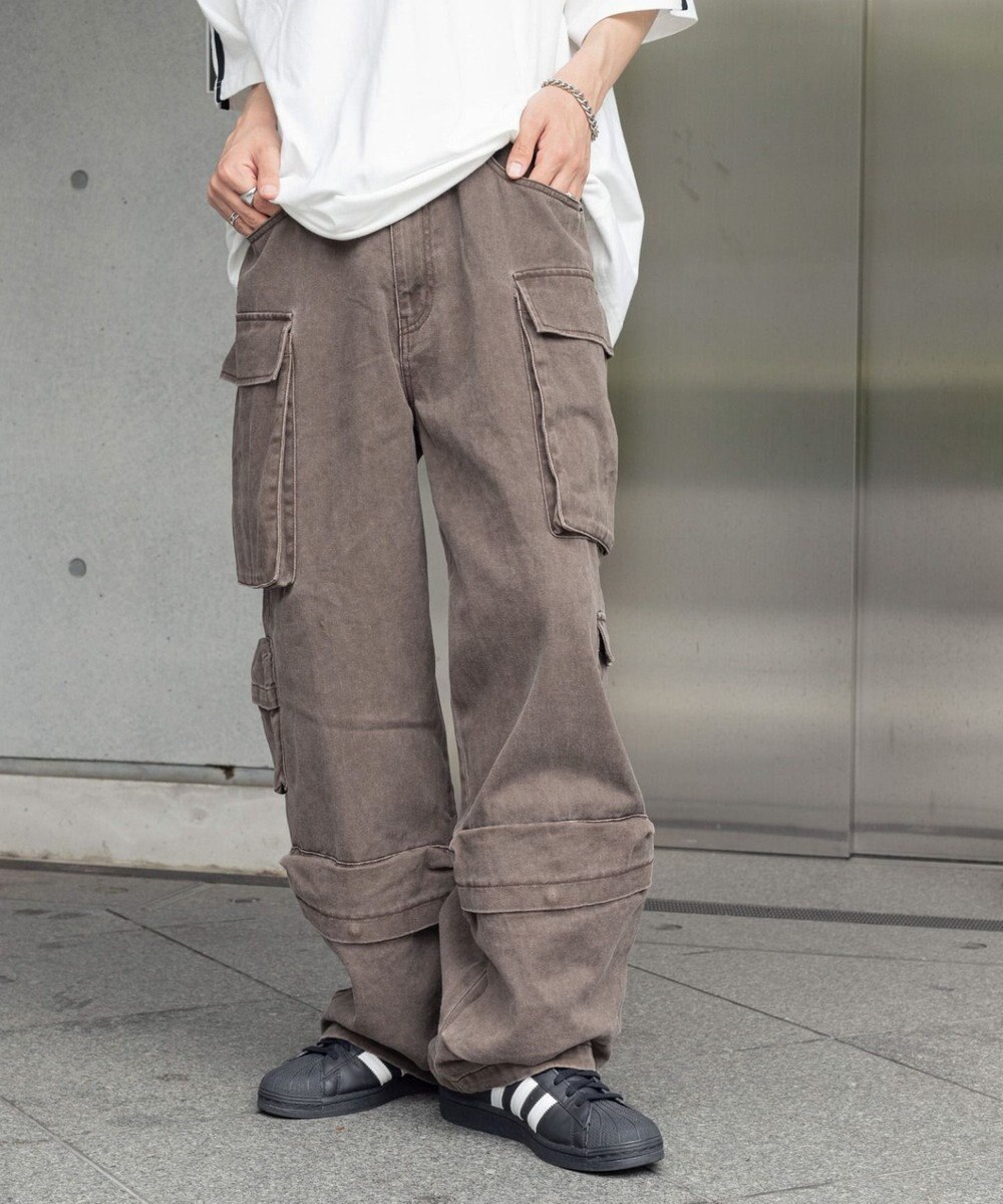 WEGO マルチポケットワイドカーゴパンツ 