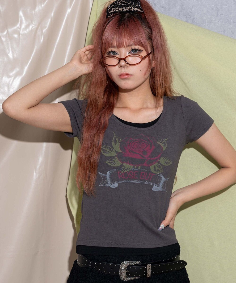 WEGO レイヤードドッキンググラフィックT 