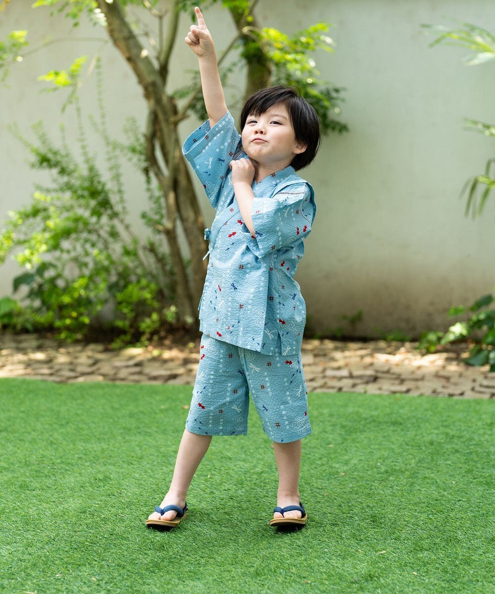 MIKI HOUSE HOT BISCUITS 【ミキハウス】【80-150cm】 金魚・とんぼ和柄の甚平スーツ 