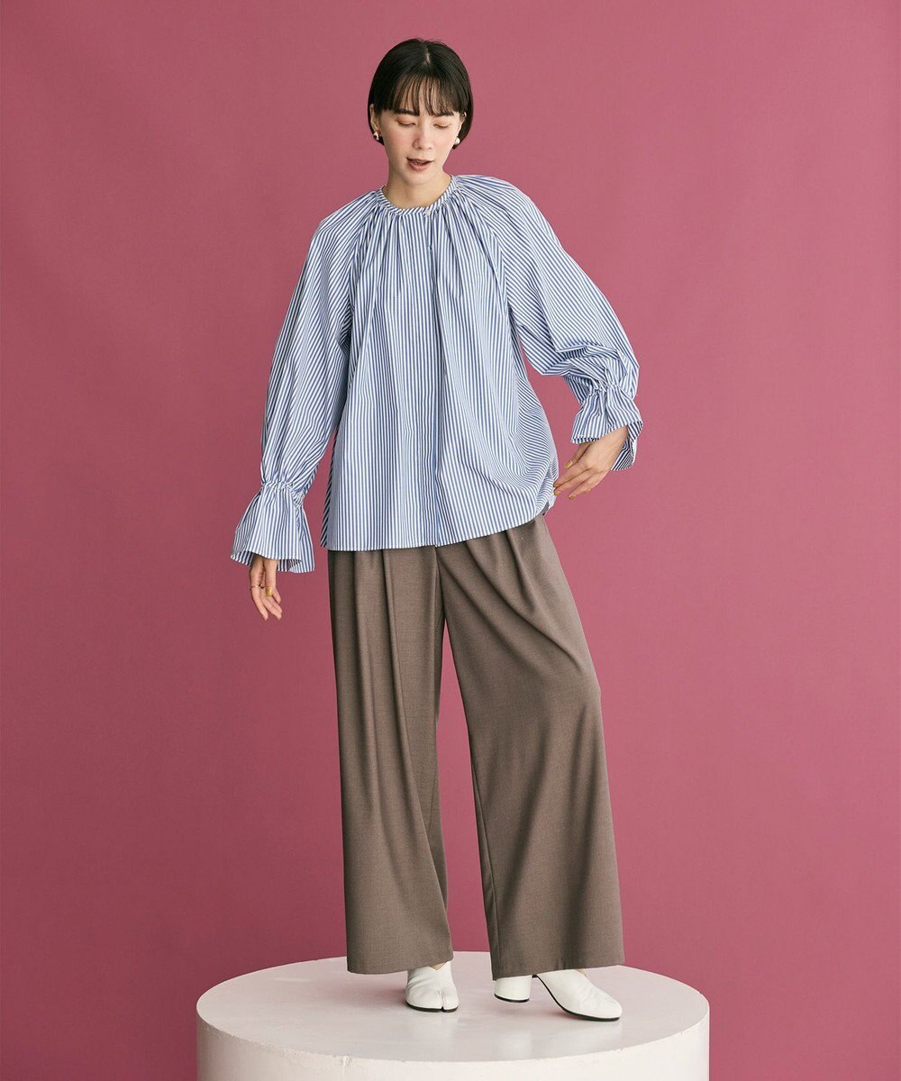 #Newans 【洗濯機可】フルギャザーブラウス 