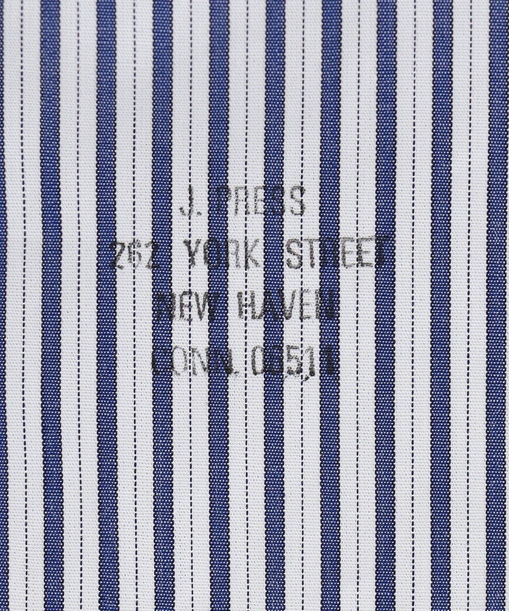 J.PRESS MEN ポプリンマルチストライプ バンドカラーシャツ 