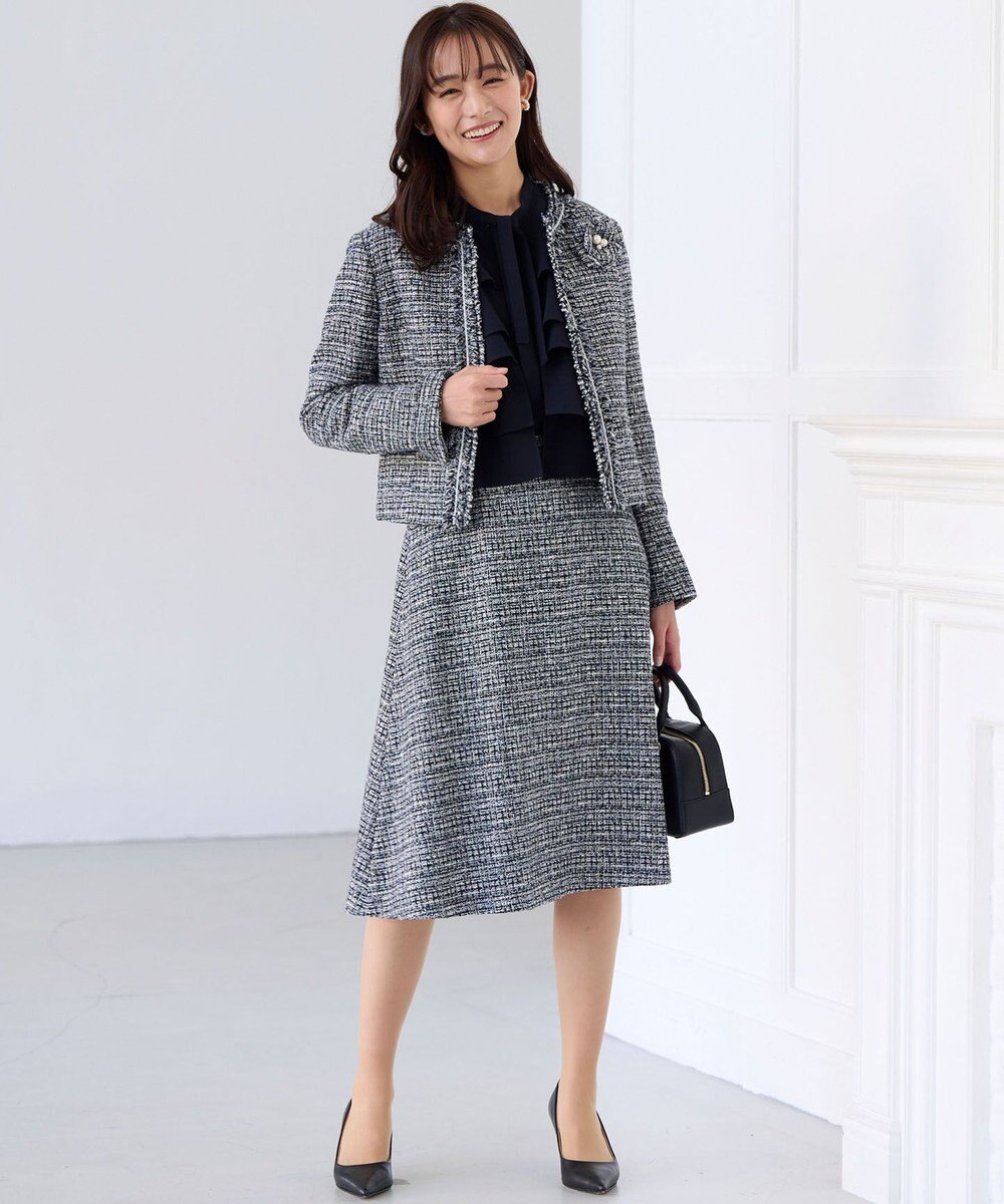 組曲 S 【KUMIKYOKU NAVY】ラメループモールツイード ジャケット 