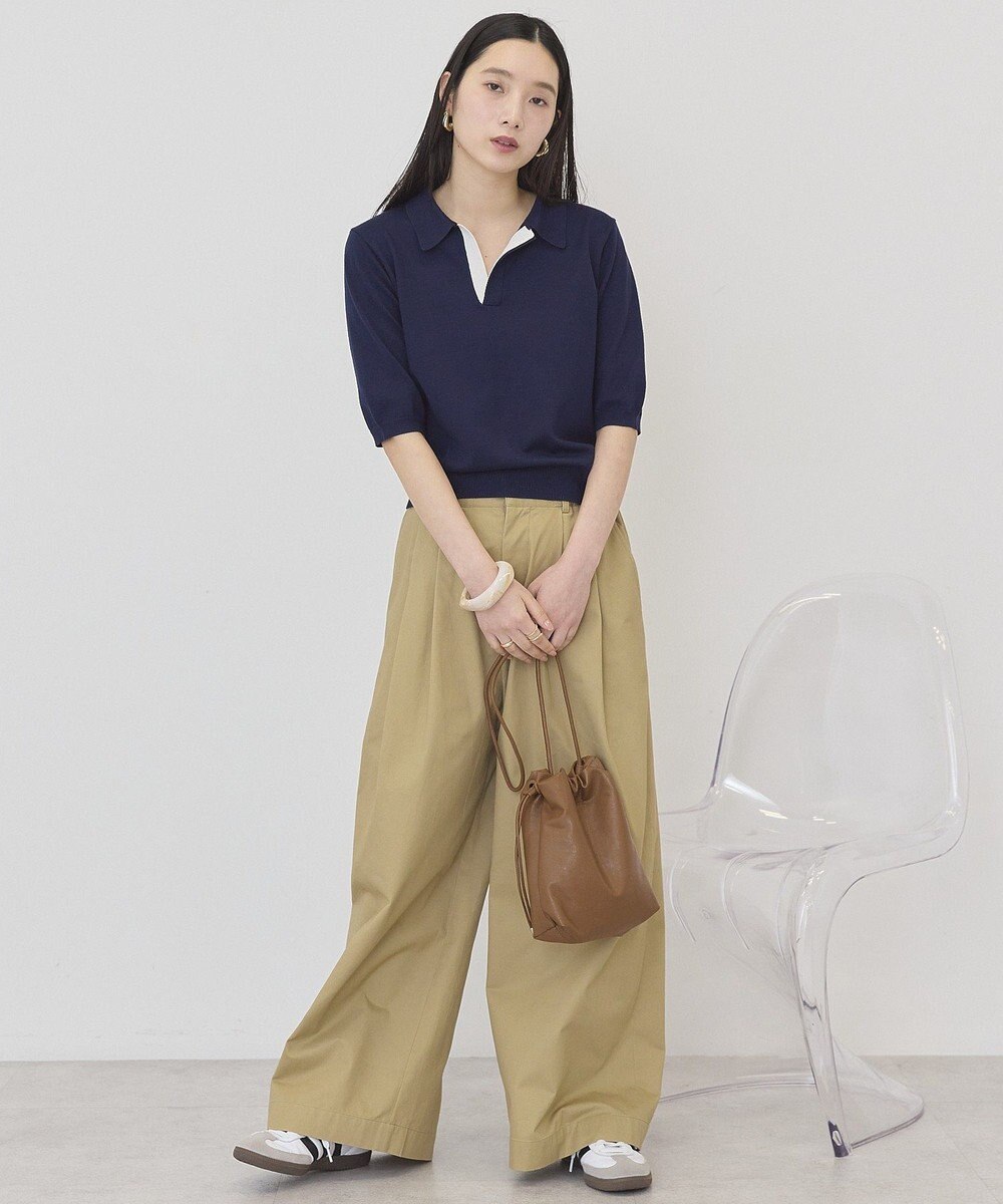 AMERICAN HOLIC 襟付き配色ニット 