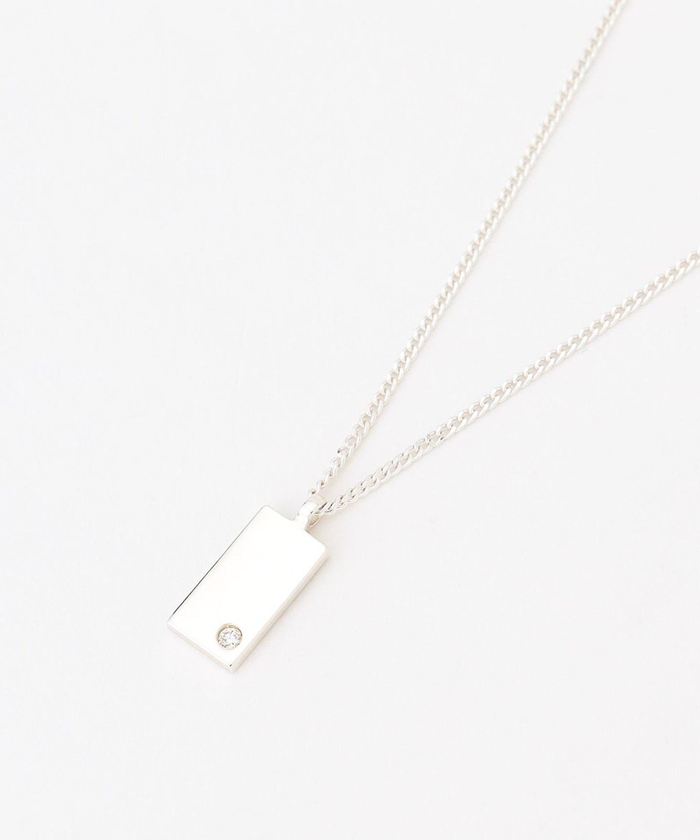 ICB 【SILVER925】メレダイヤモンド プレートネックレス 