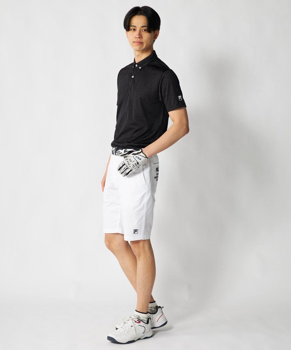 FILA GOLF／marie claire 【FILA GOLF】メッシュ加工ロゴ半袖ポロシャツ 