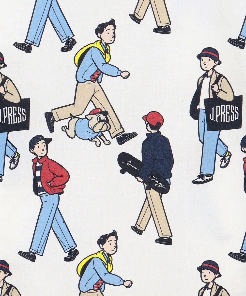 J.PRESS MEN 【AaronChang】【UNISEX】プリントタイプライター オープンカラーシャツ 
