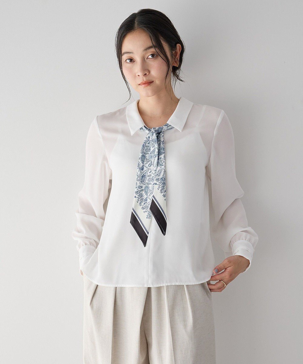 YECCA VECCA スカーフ付きブラウス 