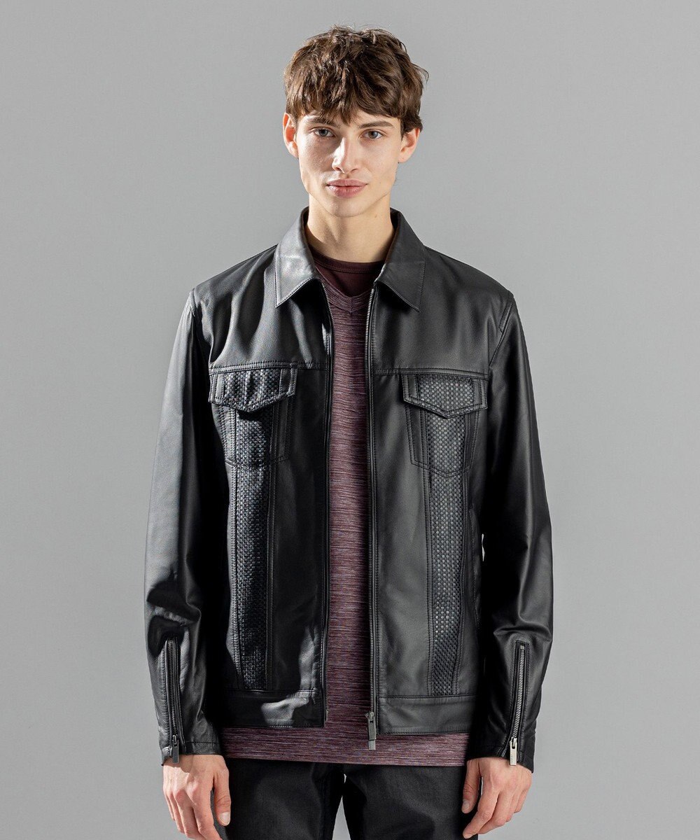 JOSEPH HOMME ライトラムナッパレザー　Ｇジャンタイプ 