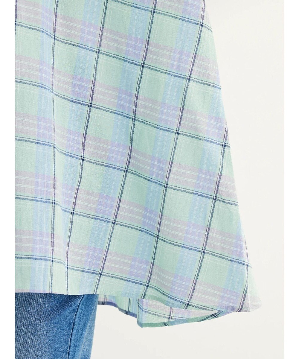 Green Parks チェック柄シャツチュニック 