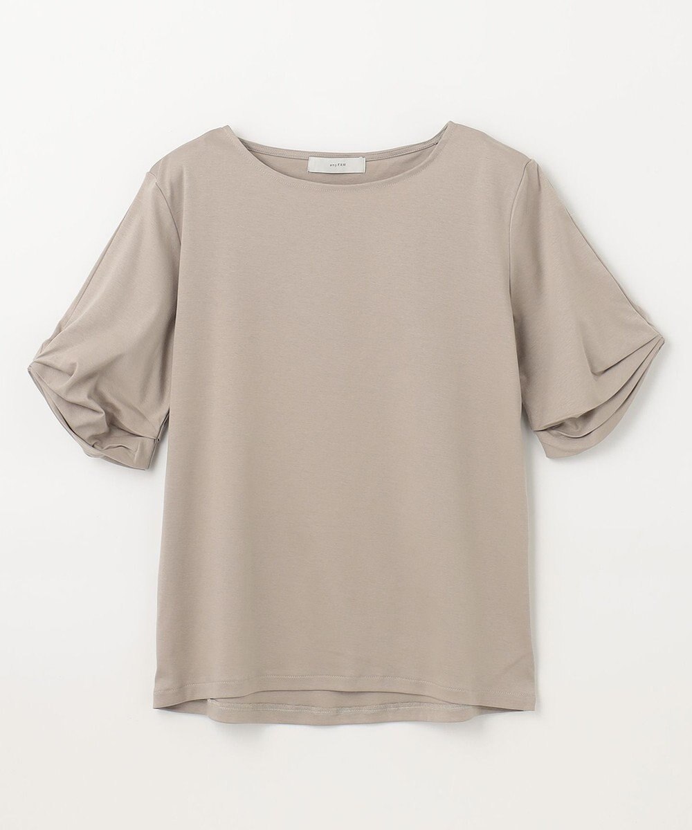 ANY 【接触冷感】シルケットスムース タックスリーブトップス 