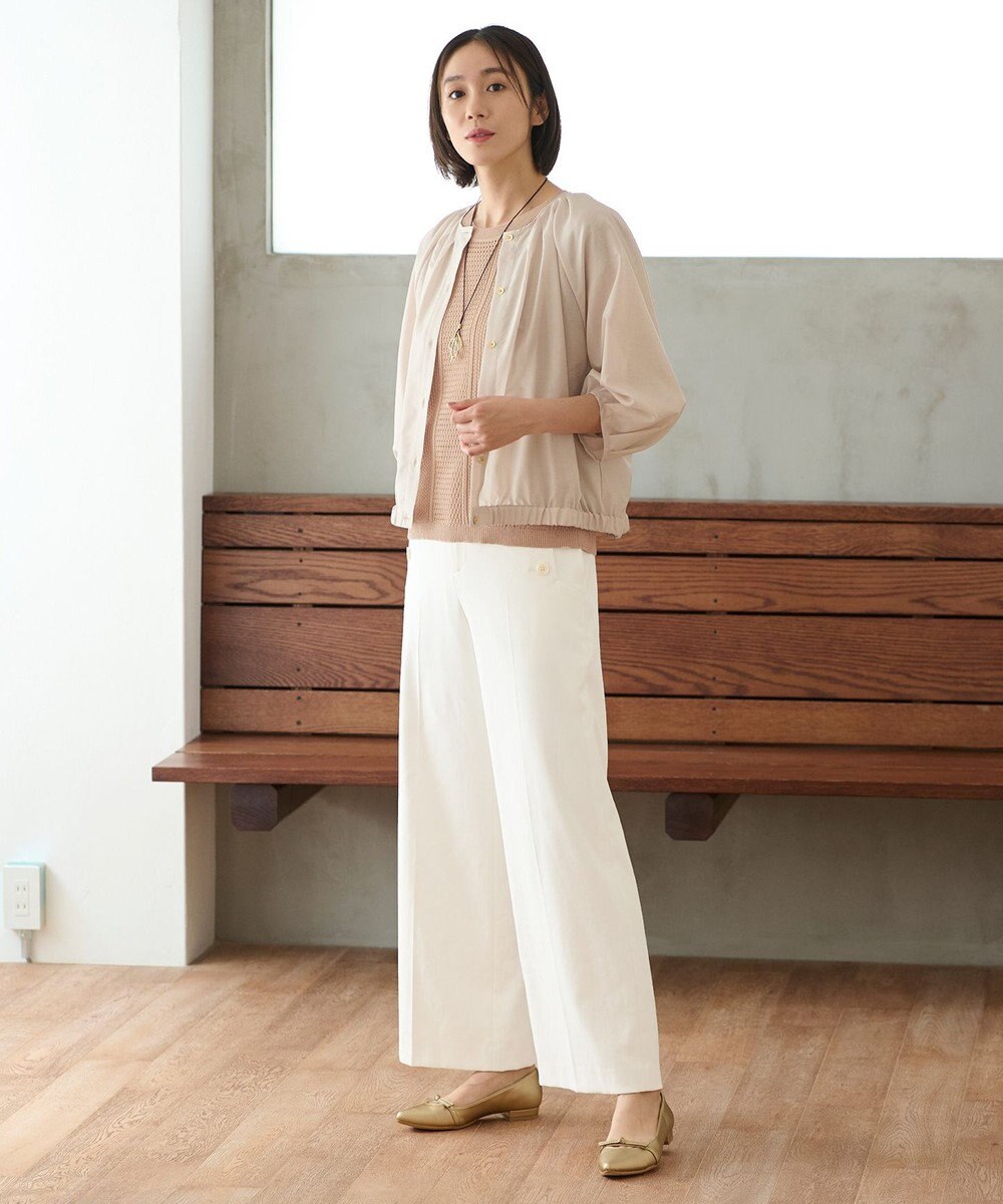 自由区 【洗える・XSサイズあり】シアーシャイニー ジャケット 