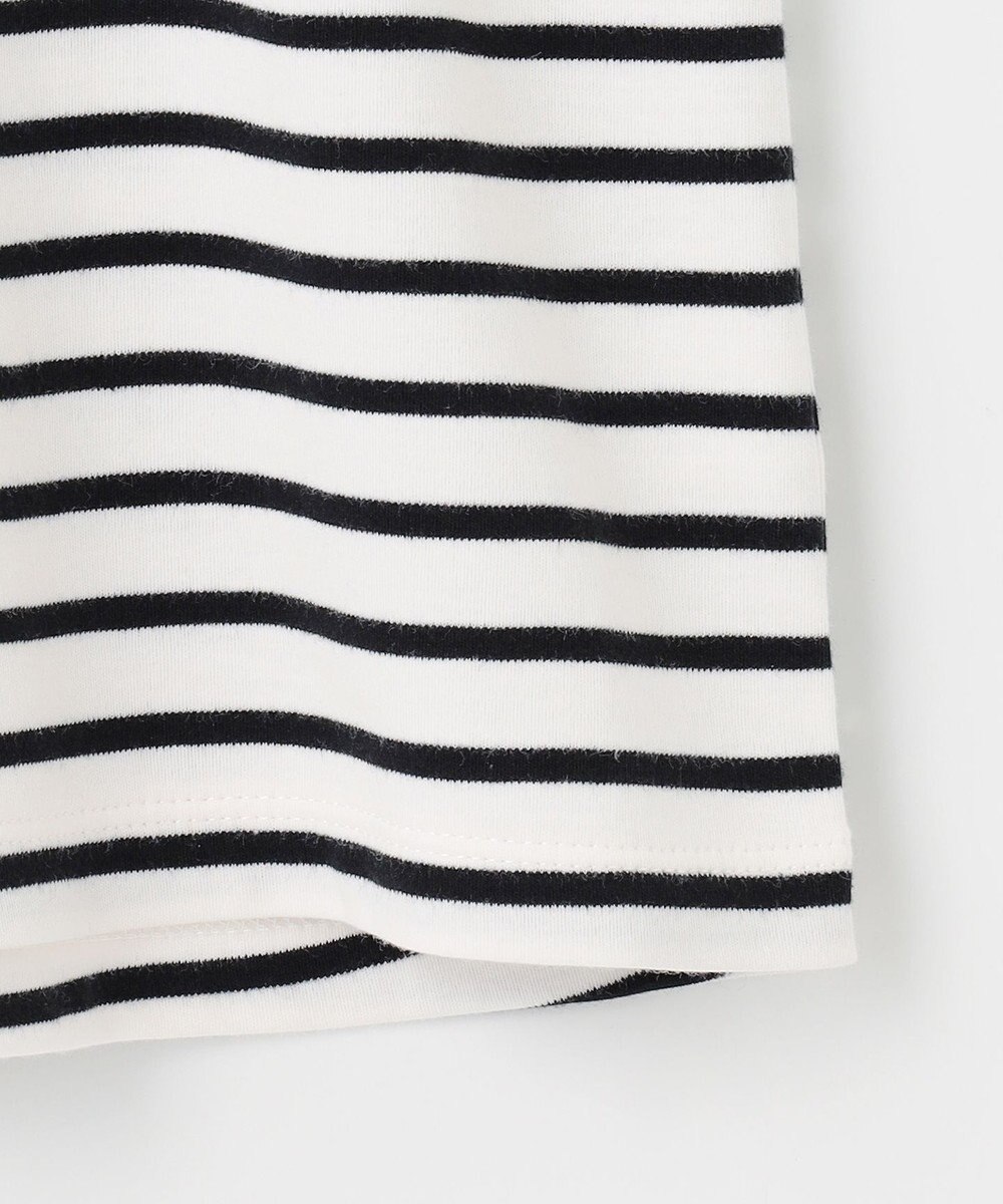 ANY L 【大好評につき新色登場！】モックネックフレンチスリーブ ボーダーＴシャツ 