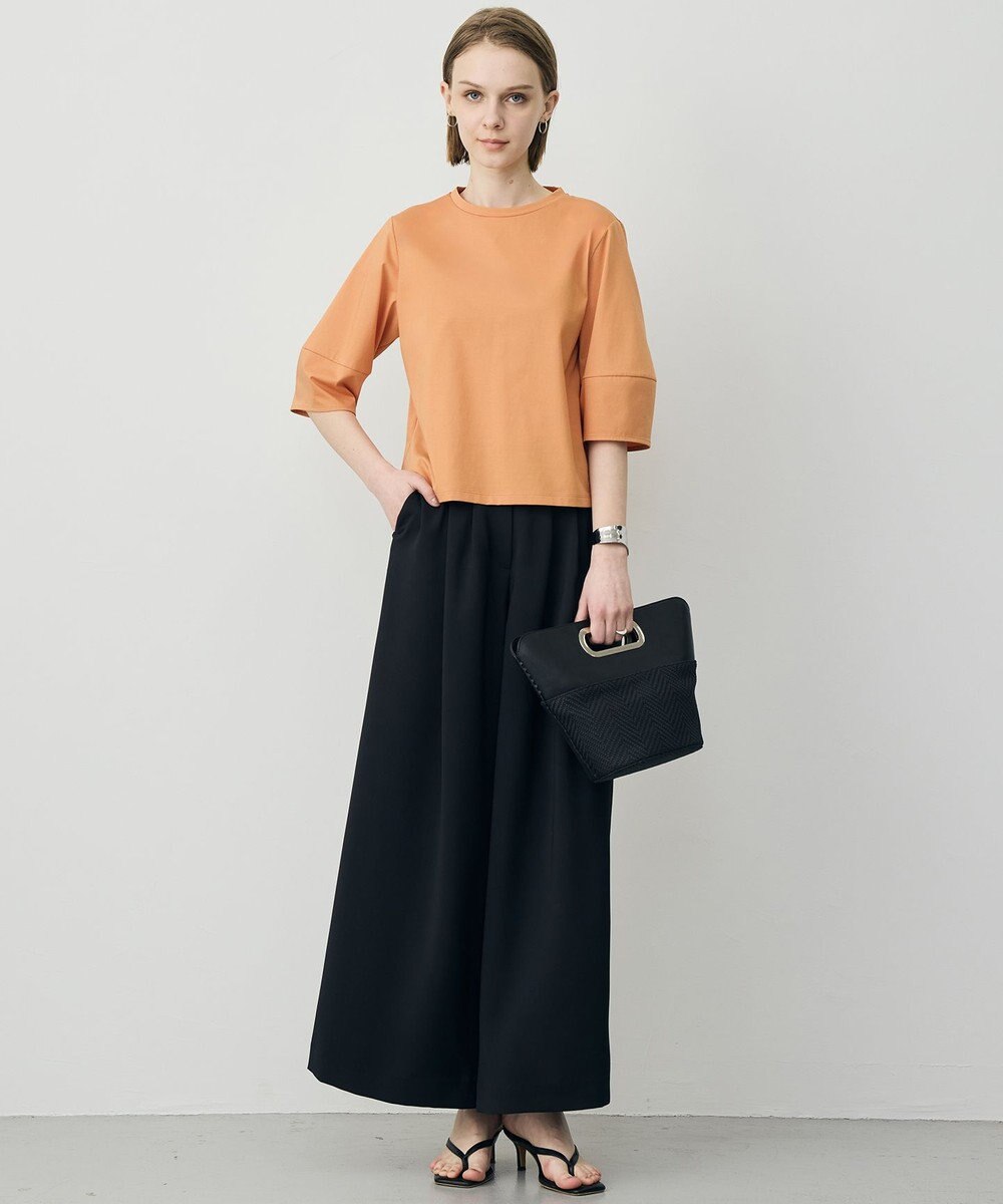 ICB L シャツジーナプレーディング ランタンスリーブカットソー 