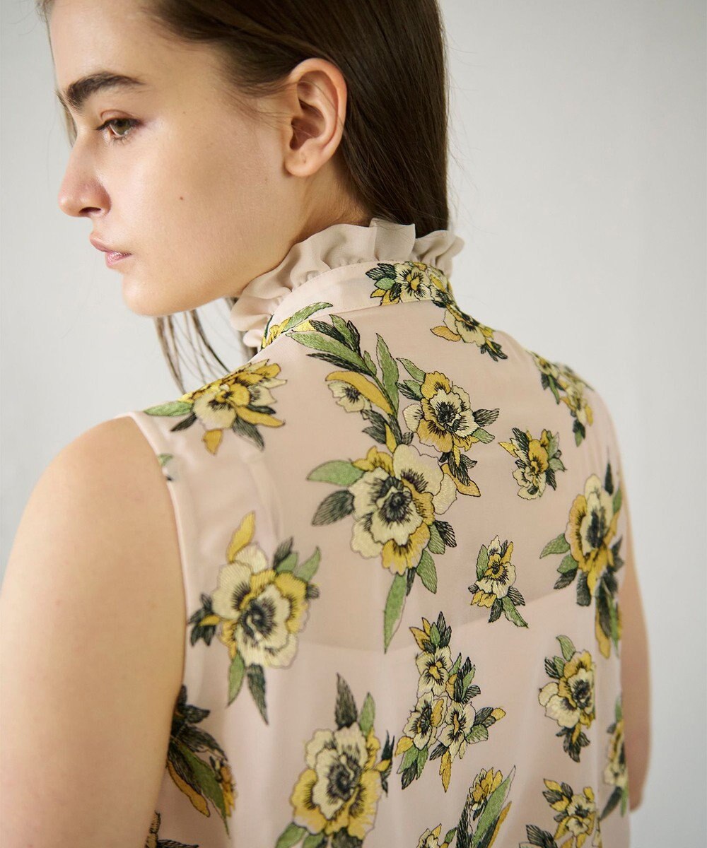 GRACE CONTINENTAL エスニックフラワー刺繍トップ 