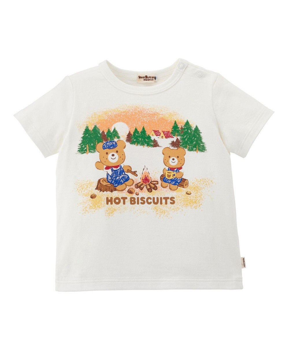 MIKI HOUSE HOT BISCUITS 【家族でおそろい】【80-120cm】アウトドアデザイン 半袖Tシャツ 