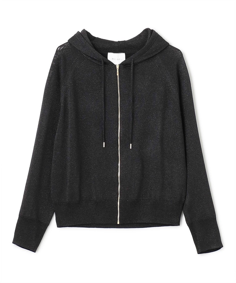 BEIGE， 【S-size】JUSSIEU / ラメ ニットパーカー 