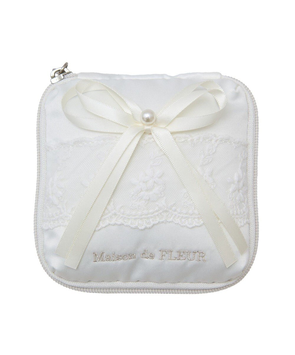 Maison de FLEUR レースフリルポーチ 