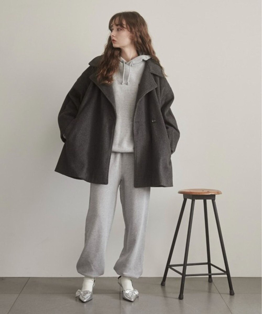 WEGO 【ANGIE VINTAGE】ワンポイント刺繍スウェットパーカー 