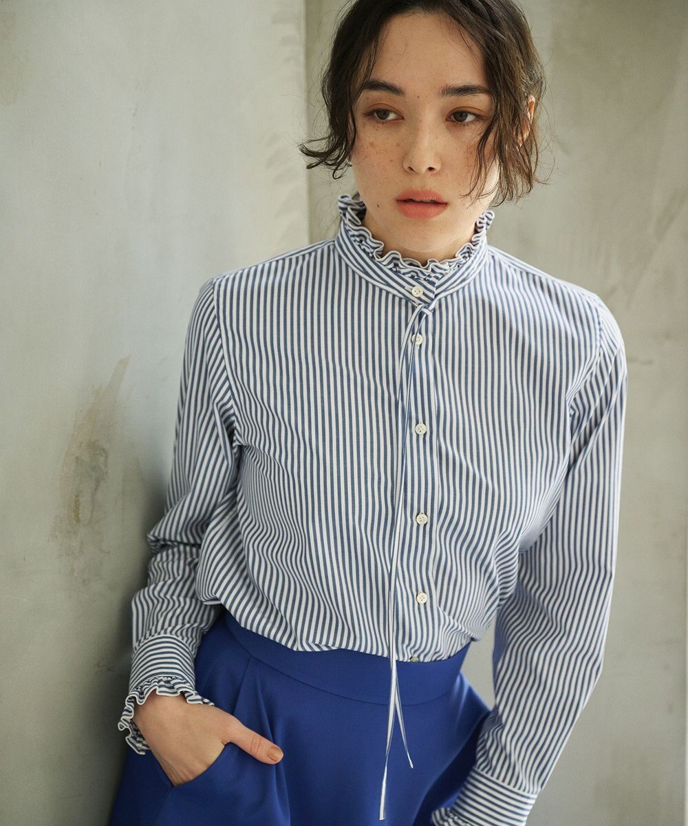 #Newans フリルカラーノーブルブラウス 