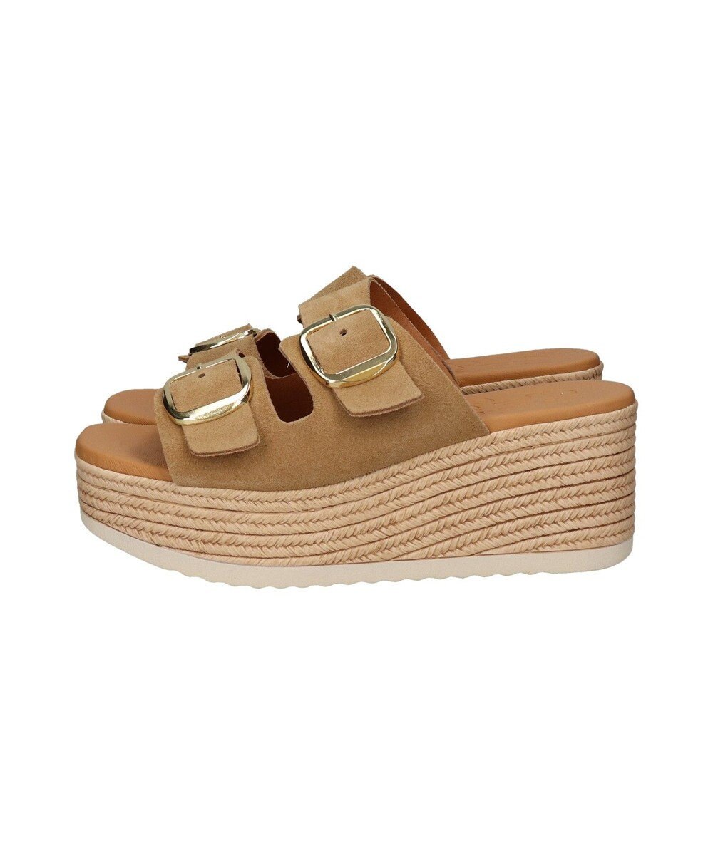 INTER-CHAUSSURES 【Oh my Sandals】ダブルバックル厚底ウエッジサンダル 