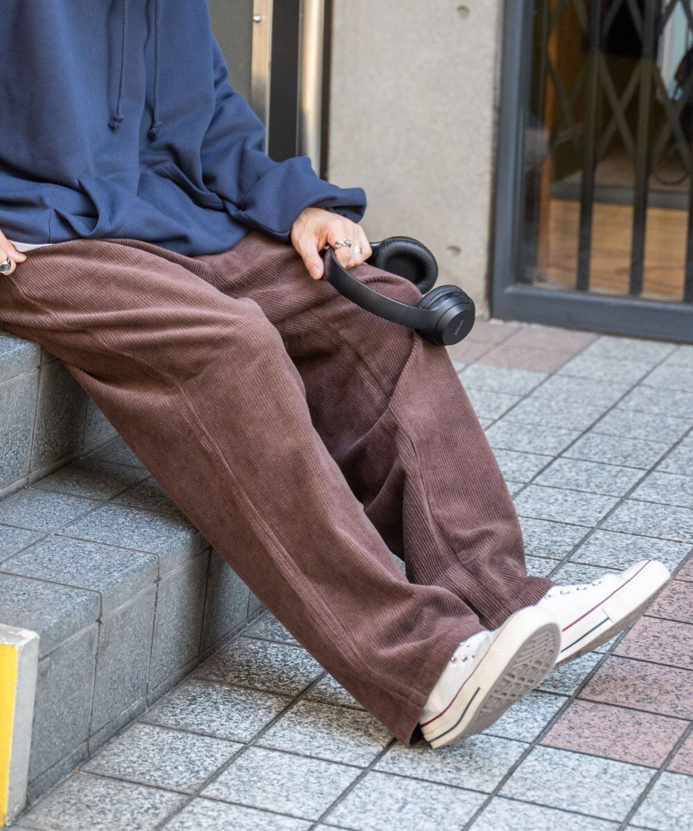 WEGO コーデュロイイージーワイドパンツ 
