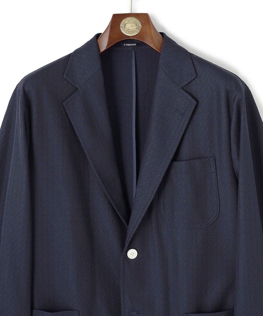 J.PRESS MEN シャツの軽快さ×ジャケットの上品さ【 盛夏対応 / 軽量 / 洗える / 高通気性】千鳥レース サマージャケット 