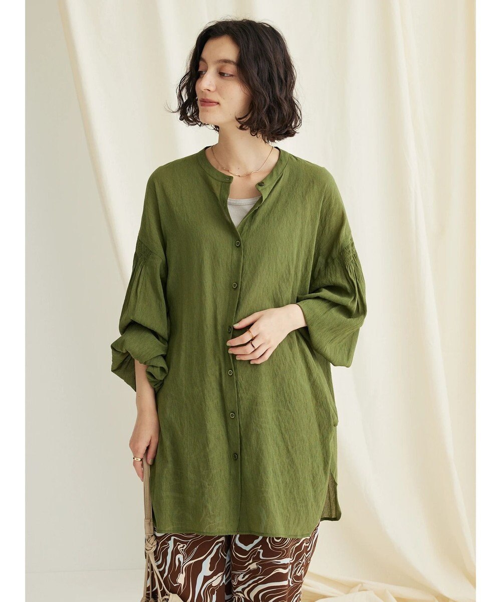 CRAFT STANDARD BOUTIQUE ウ゛ィンテージボイルソデシャーリングチュニック 