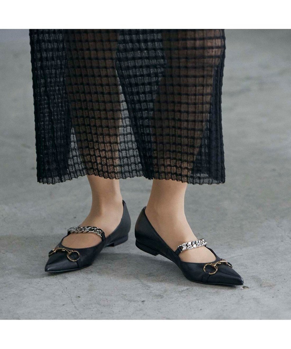 MODE ET JACOMO <MODE ET JACOMO>ポインテッドトゥメリージェーンパンプス 