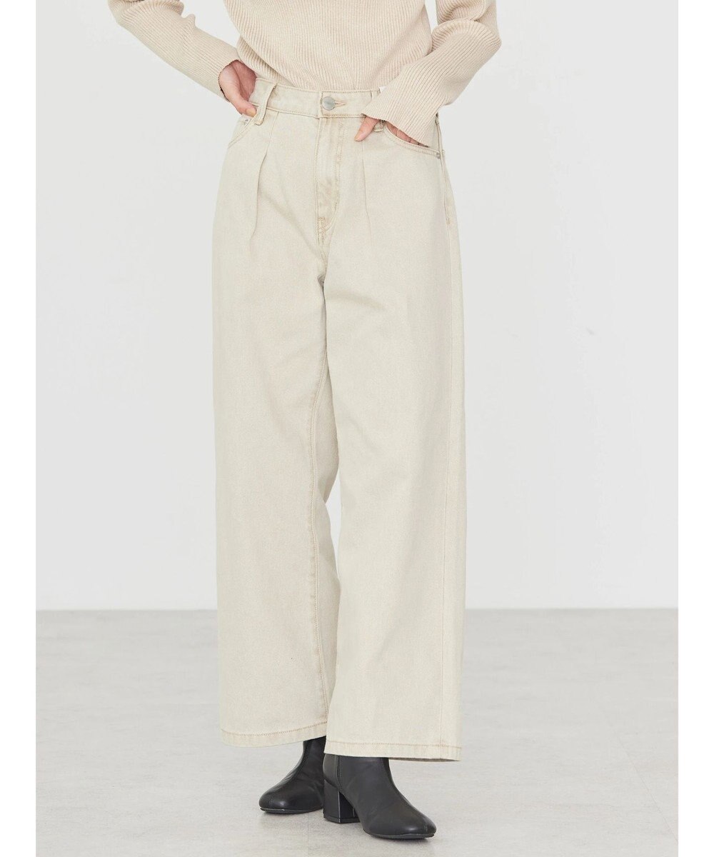 AMERICAN HOLIC フロントタックワイドデニム 