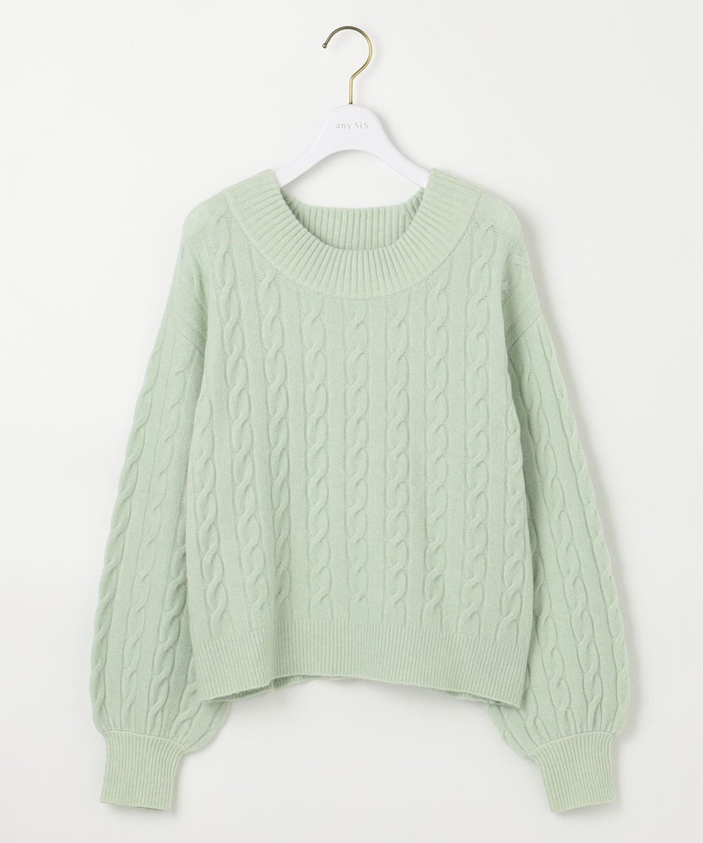 ANY SIS 【洗える】ケーブルAir ニット 