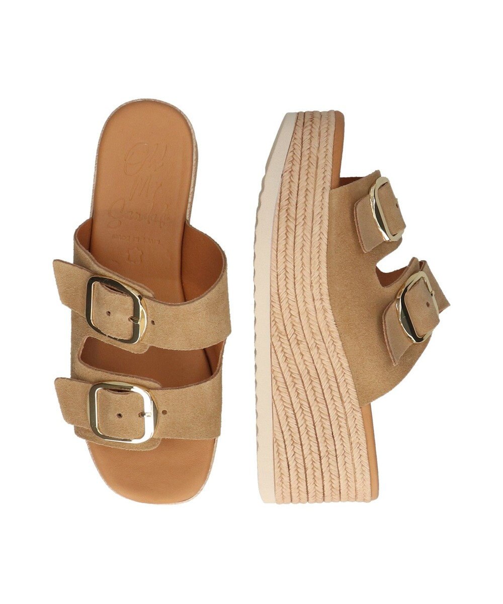 INTER-CHAUSSURES 【Oh my Sandals】ダブルバックル厚底ウエッジサンダル 