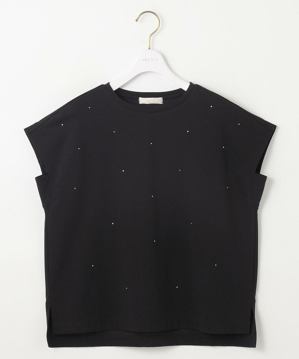 ANY SIS 【洗える】ビジュー付き カットソー 