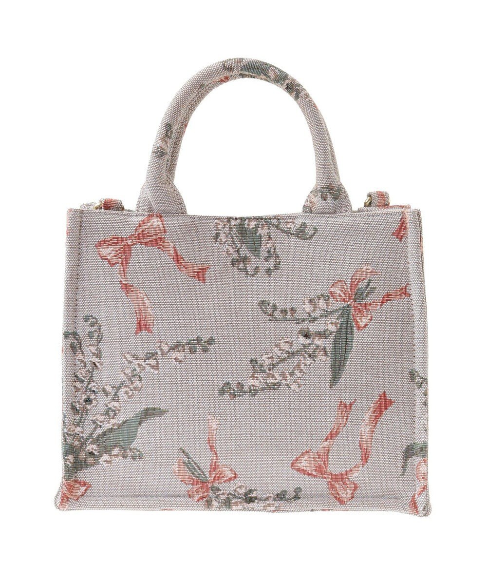 Maison de FLEUR すずらん柄ゴブラン2Wayスクエアトート 