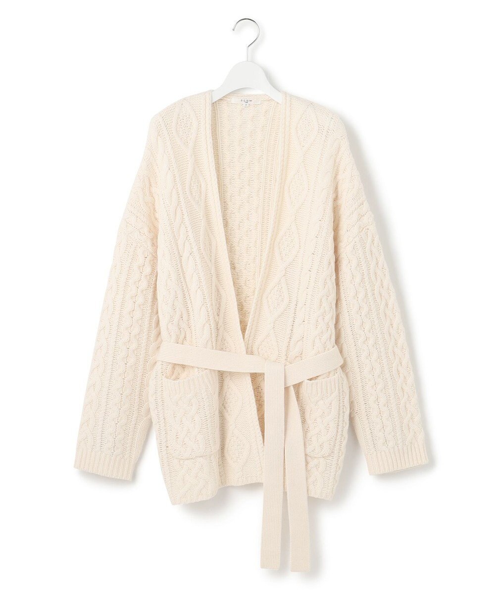 23区 【SLOW/一部店舗限定】アランニット カーディガン 