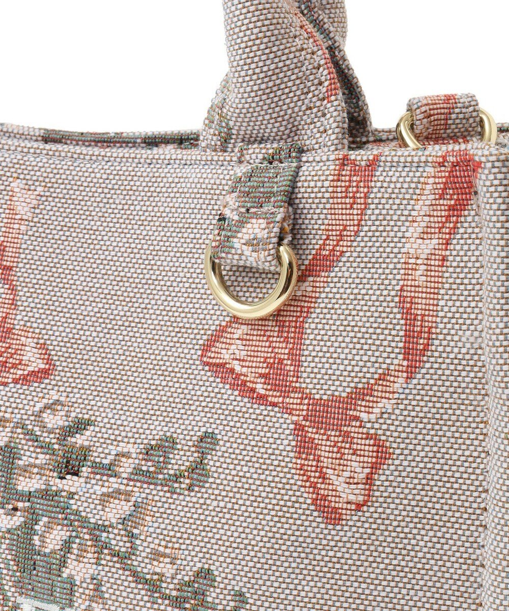 Maison de FLEUR すずらん柄ゴブラン2Wayスクエアトート 