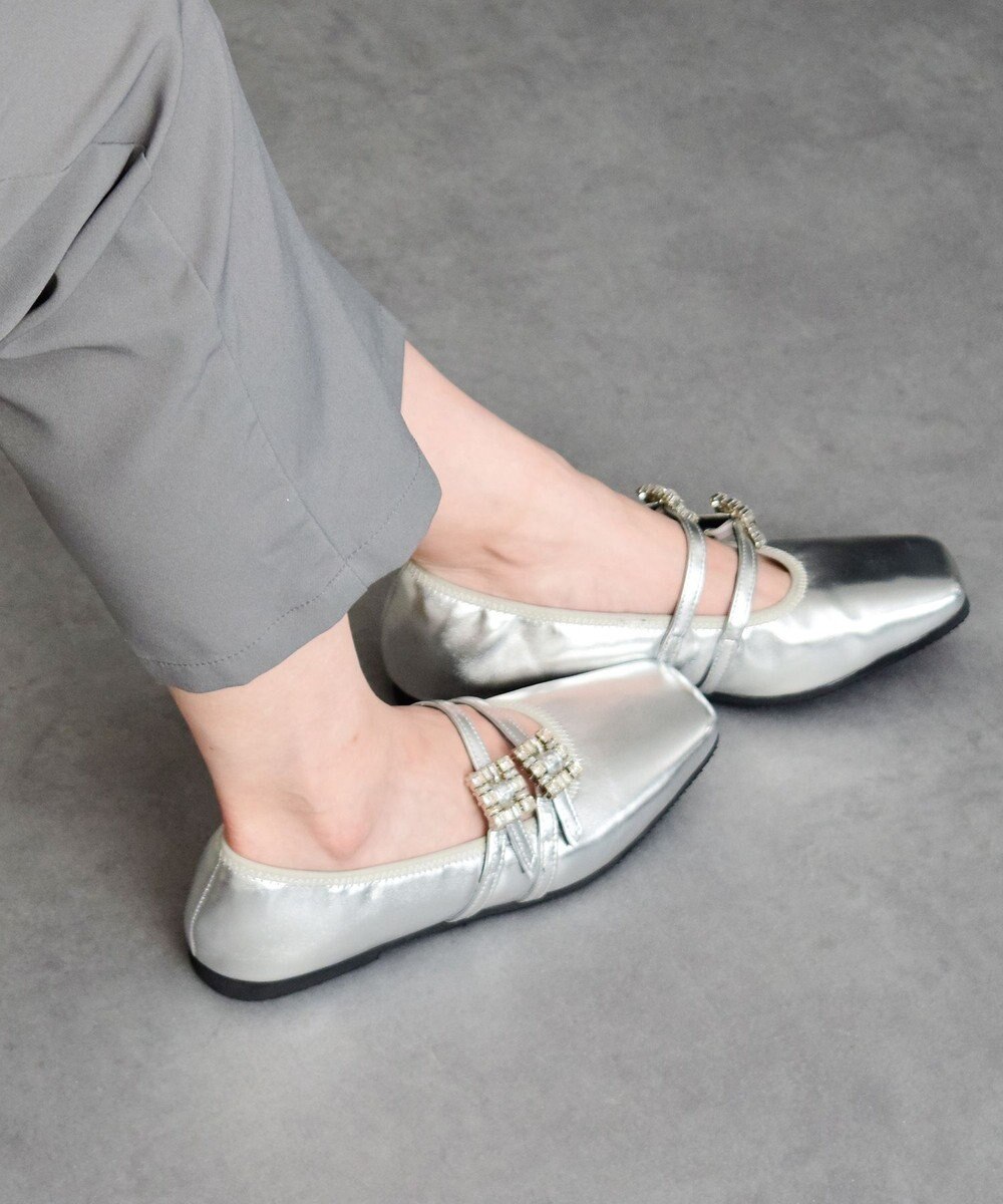 Bridget Birkin 【PARADIS COULEUR】ビジューバックルダブルストラップバレエ 